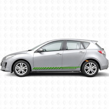 Autocollant de décalcomanie en vinyle côté voiture à rayures graphiques de course pour Mazdaspeed 3 2007 - 2013_3