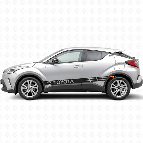 Autocollant adhésif latéral à bandes de course de marque pour Toyota C-HR