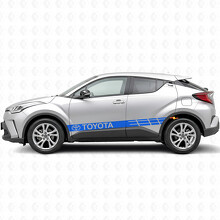 Autocollant adhésif latéral à bandes de course de marque pour Toyota C-HR_2