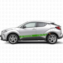 Autocollant adhésif latéral à bandes de course de marque pour Toyota C-HR_3