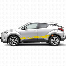 Autocollant adhésif latéral à bandes de course de marque pour Toyota C-HR_5