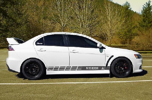 Autocollant de décalcomanie de course automobile Lancer / Lancer Evolution graphique en plusieurs couleurs