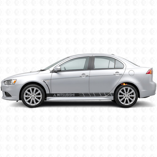 Autocollant vinyle latéral à rayures de course pour Mitsubishi Lancer
