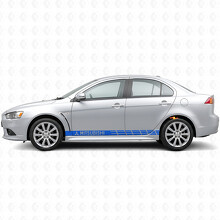Autocollant vinyle latéral à rayures de course pour Mitsubishi Lancer_2