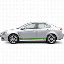 Autocollant vinyle latéral à rayures de course pour Mitsubishi Lancer_3