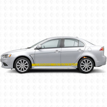 Autocollant vinyle latéral à rayures de course pour Mitsubishi Lancer_5