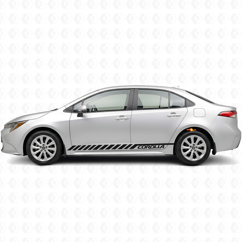 Autocollant Vinyle Rayures de Course Latérales pour Porte Toyota Corolla