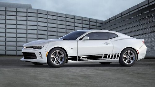 2X plusieurs couleurs graphique Chevrolet Camaro voiture symbole course vinyle autocollant autocollant