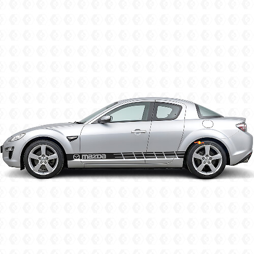 Autocollant vinyle bande latérale style course pour Mazda RX-8