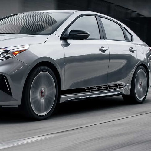 Autocollant en vinyle à rayures latérales de course adapté à Kia Forte 2
