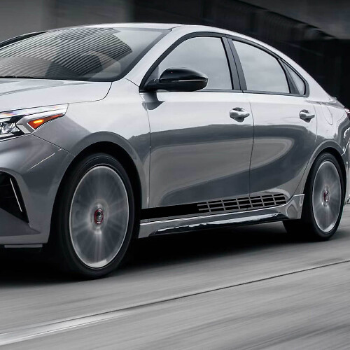 Autocollant en vinyle de bandes latérales de course pour Kia Forte