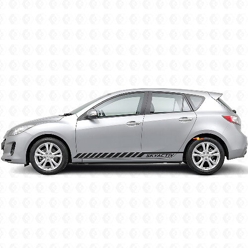 Autocollant vinyle bandes lettrage Skyactiv latéral pour Mazda Mazda3 2011-2013