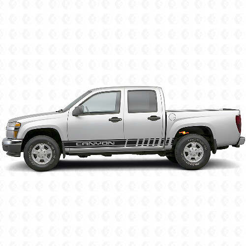 Autocollant en vinyle bandes latérales Accent pour GMC Canyon_1