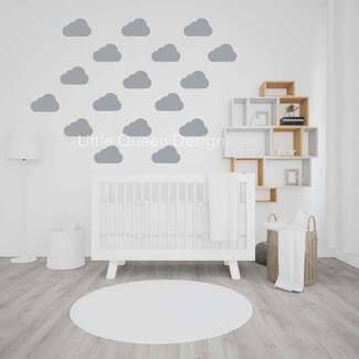 Autocollants muraux pour chambre d'enfant, nuages
