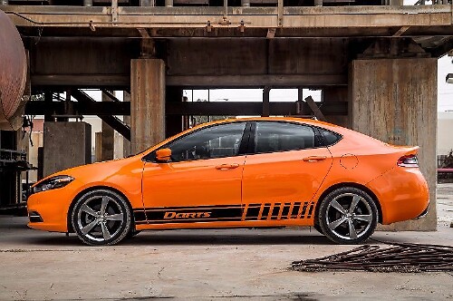 2X plusieurs couleurs graphiques Dodge fléchettes symbole voiture course vinyle autocollant autocollant