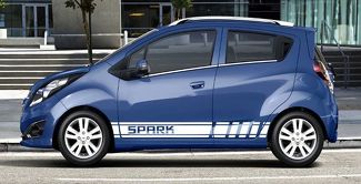 2X plusieurs couleurs graphiques Chevrolet Spark symbole voiture course vinyle autocollant autocollant