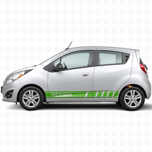 Autocollant vinyle latéral à bandes de marque pour Chevrolet Spark_3