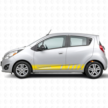 Autocollant vinyle latéral à bandes de marque pour Chevrolet Spark_5