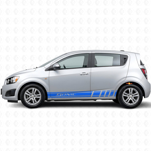 Kit d'autocollants vinyle bandes latérales style course pour Chevrolet Sonic_2