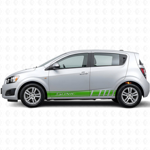 Kit d'autocollants vinyle bandes latérales style course pour Chevrolet Sonic_3