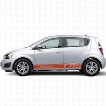 Kit d'autocollants vinyle bandes latérales style course pour Chevrolet Sonic_4