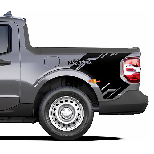 Lit latéral Ford Maverick 2022-up Autocollants en vinyle Graphique 2
