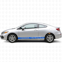 Autocollant vinyle latéral à bandes de marque pour Honda Civic Coupé_2