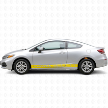 Autocollant vinyle latéral à bandes de marque pour Honda Civic Coupé_5