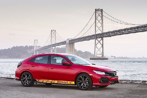 Autocollant de décalcomanie de course de voiture Civic Hatchback / Type R à plusieurs couleurs graphiques