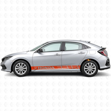 Autocollant Vinyle Latéral à Bandes de Course pour Honda Civic_4