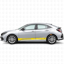 Autocollant Vinyle Latéral à Bandes de Course pour Honda Civic_5