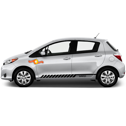 Autocollant de décalque de vinyle de voiture de bande graphique de course pour TOYOTA Yaris 2012 - 2018