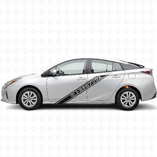 Autocollant vinyle latéral à rayures style japonais pour Toyota Prius