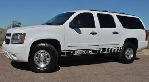 2X plusieurs couleurs graphiques Chevrolet Suburban Car Racing vinyle autocollant autocollant