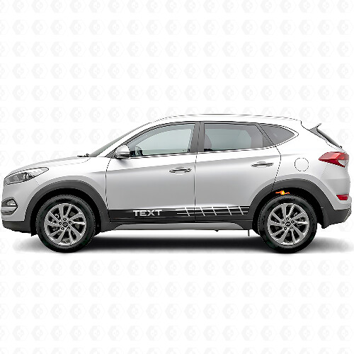 Autocollant Déco Bande Latérale Style Course pour Hyundai Tucson