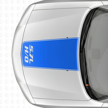 Sticker vinyle autocollant de capot bande outline blackout noir 5.7L H/O pour Dodge Charger 2006-2010_2