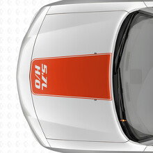 Sticker vinyle autocollant de capot bande outline blackout noir 5.7L H/O pour Dodge Charger 2006-2010_4