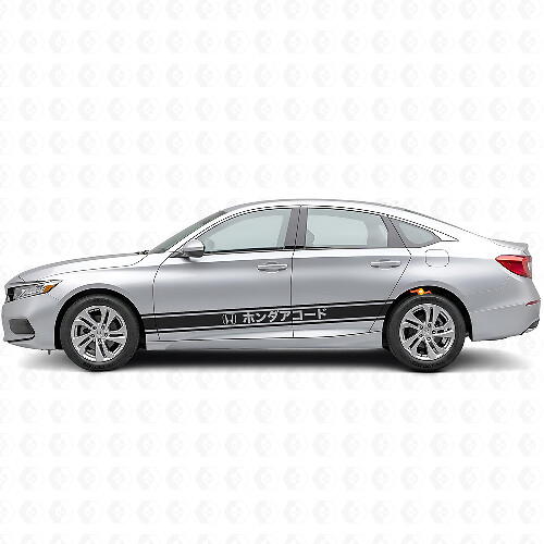 Autocollant vinyle latéral à bandes de course style japonais pour Honda Accord
