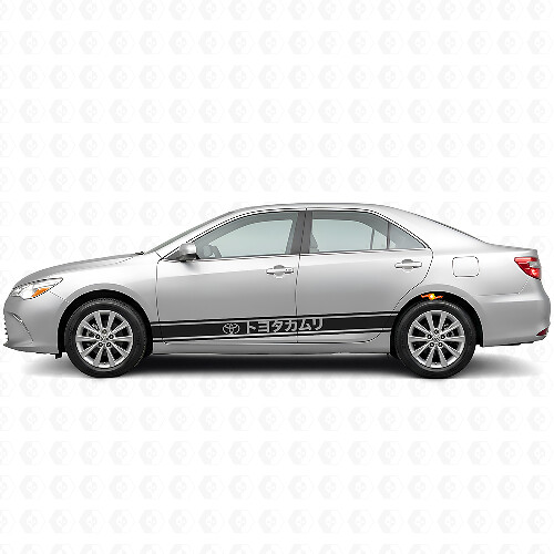 Autocollant vinyle à rayures style japonais pour porte latérale Toyota Camry