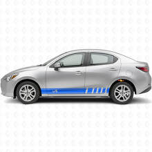 Kit d’autocollants vinyle bandes de course latérales iA pour Scion iA ou Toyota Yaris iA_2