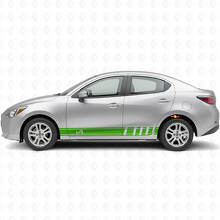 Kit d’autocollants vinyle bandes de course latérales iA pour Scion iA ou Toyota Yaris iA_3