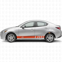Kit d’autocollants vinyle bandes de course latérales iA pour Scion iA ou Toyota Yaris iA_4
