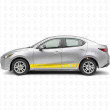 Kit d’autocollants vinyle bandes de course latérales iA pour Scion iA ou Toyota Yaris iA_5