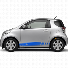 Kit de décalcomanies vinyle bandes latérales racing logo iQ pour Toyota iQ_2