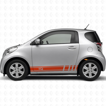 Kit de décalcomanies vinyle bandes latérales racing logo iQ pour Toyota iQ_4