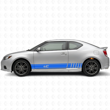 Kit de décalcomanies latérales en vinyle à bandes de style course de marque pour Scion tC_2