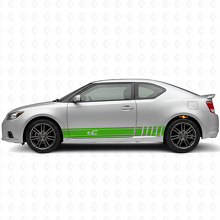 Kit de décalcomanies latérales en vinyle à bandes de style course de marque pour Scion tC_3