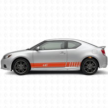 Kit de décalcomanies latérales en vinyle à bandes de style course de marque pour Scion tC_4