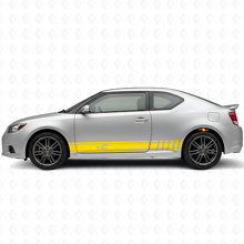 Kit de décalcomanies latérales en vinyle à bandes de style course de marque pour Scion tC_5