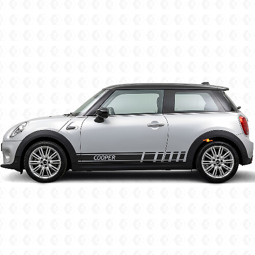 Déco Autocollante Vinyle Bandes Lettrage Cooper Latérales pour MINI Cooper